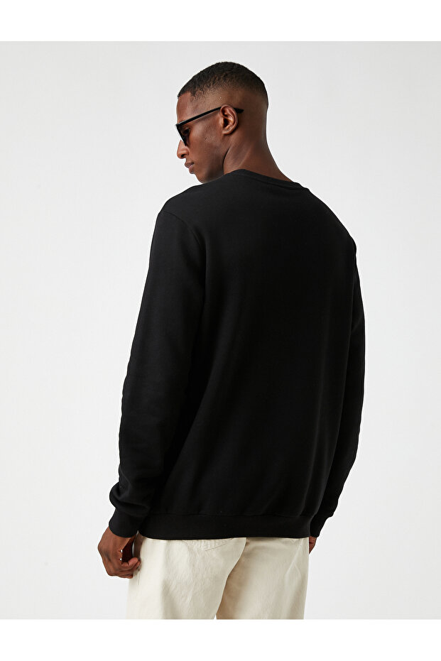 Bisiklet Yaka Basic Sweatshirt - 4