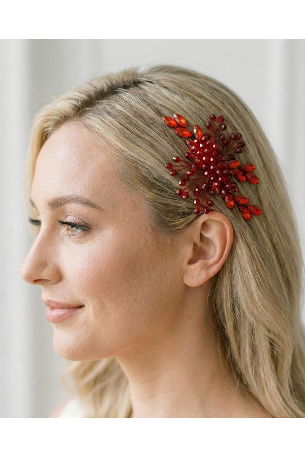 Stylish and Elegant Wedding and Engagement Bridal Crown and Hair Accessory with Completely Handmade Crystal Stones