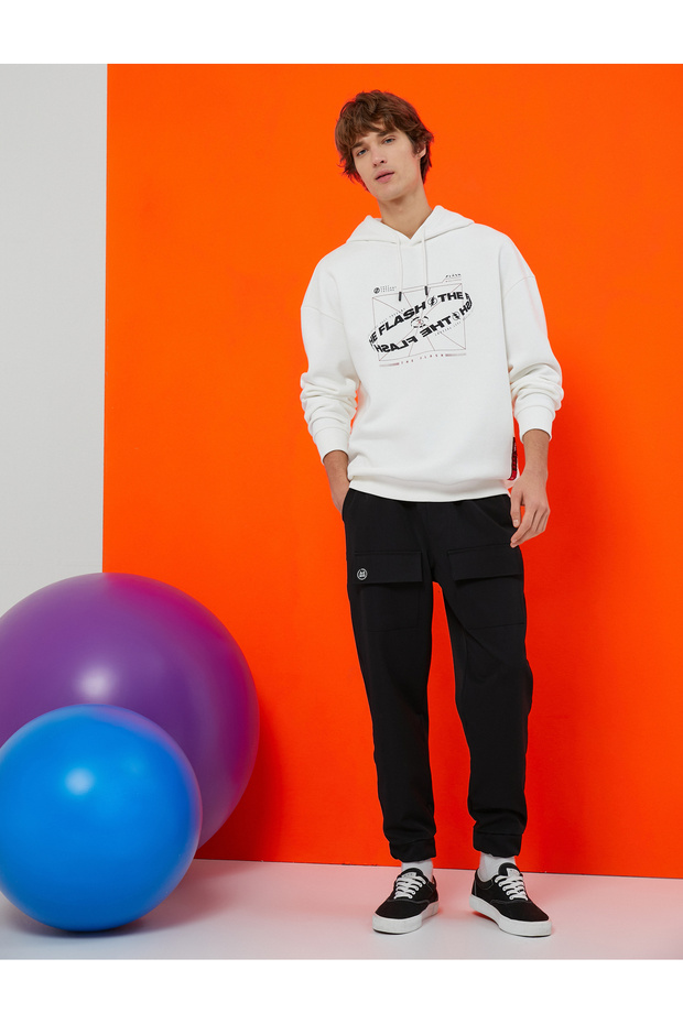 The Flash Hoodie Oversized Sweatshirt Fleece-Lined Licensed Printed