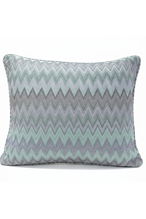 Zigzag Pattern Avant-Garde Throw Pillow Cover 45*45 Shiny Woven Fabric Luxury Series