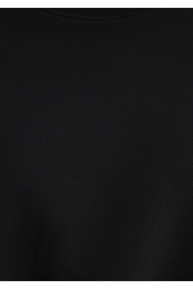 Bisiklet Yaka Siyah Basic Sweatshirt 1S10307-900 - 7