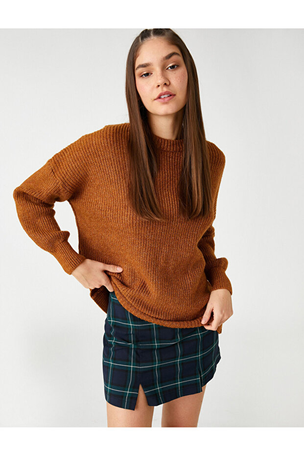 Knitted Sweater Crew Neck Long Sleeve