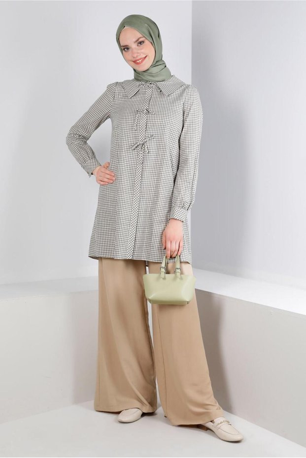 WIDE LEGS WITH RUBBER WAIST PANT 70507