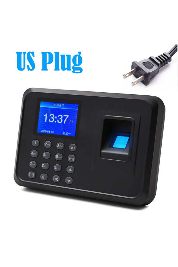 جهاز تسجيل حضور وانصراف الموظفين الذكي ببصمة الإصبع A5-US A5، مزود بمنفذ USB لنقل البيانات