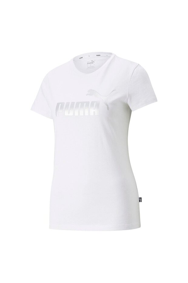 ESS+ Metallic Logo Tee White-silver Tişört - 1
