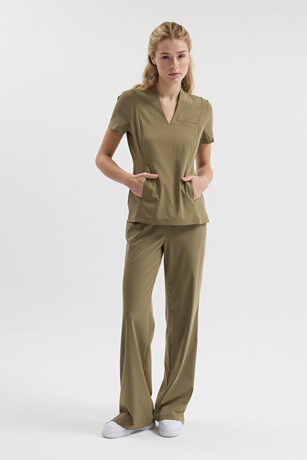 Bloom Haki Scrubs Üst - 5