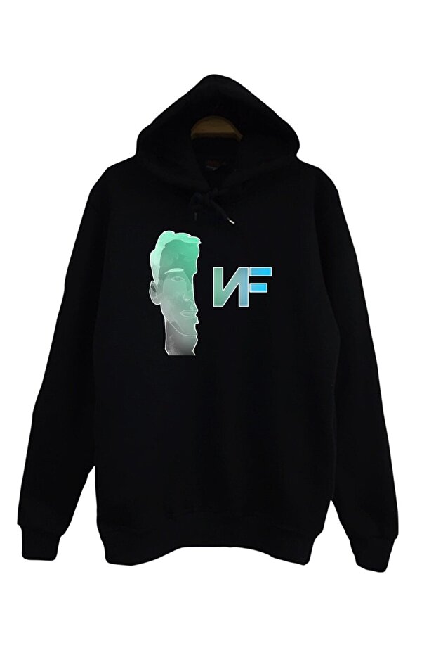 سويت شيرت بغطاء للرأس مطبوع من NF
