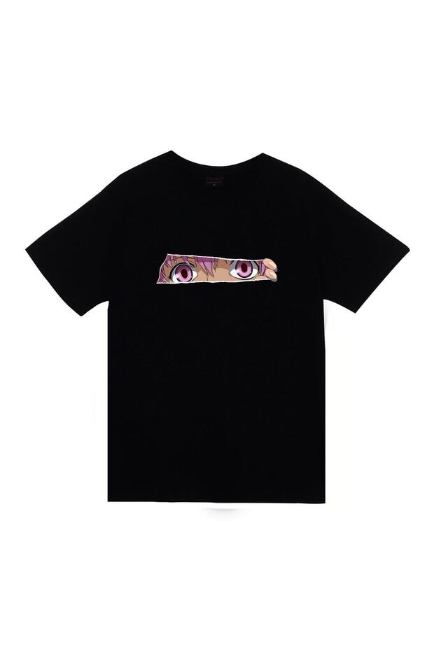 Mirai Nikki Anime Printed Unisex 100% Cotton Black T-Shirt