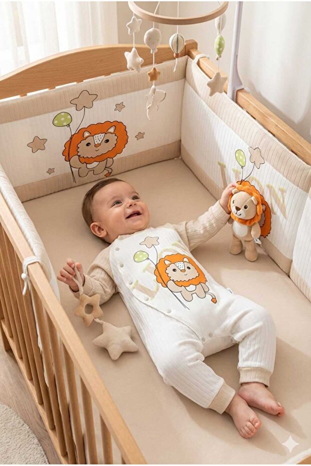 Lion Aslan Printed Baby Boy Jumpsuit