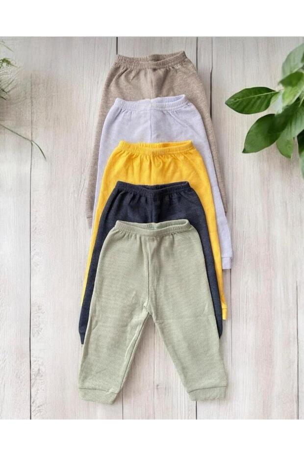 Waffle Fabric Baby Boy 5-Piece Cuffed Single Bottom