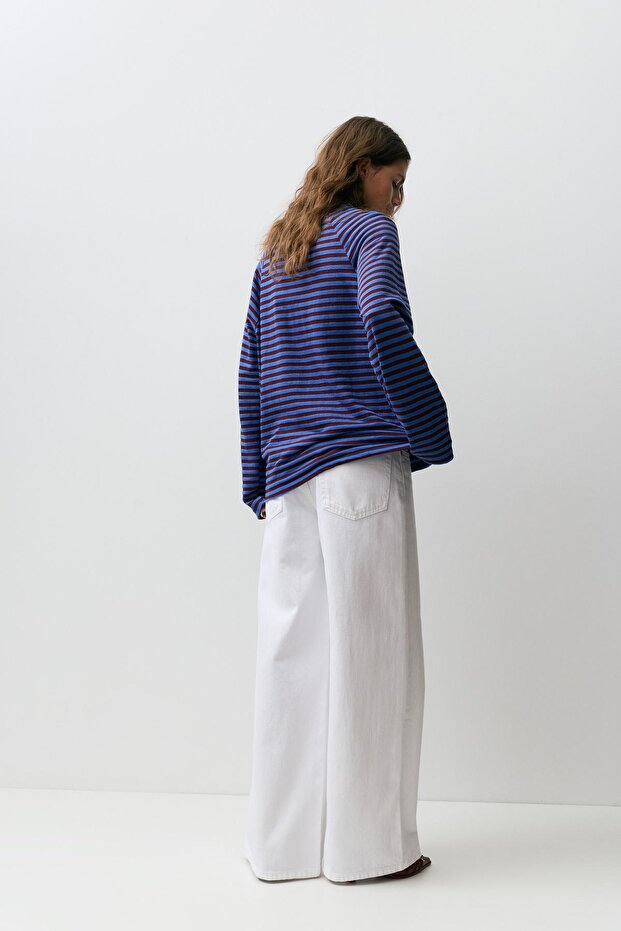 Uzun kollu çizgili tişört - 3