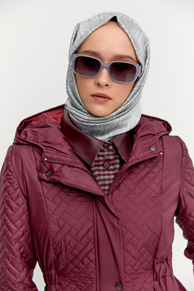 Kapüşonlu Kapitone Kaban - 3