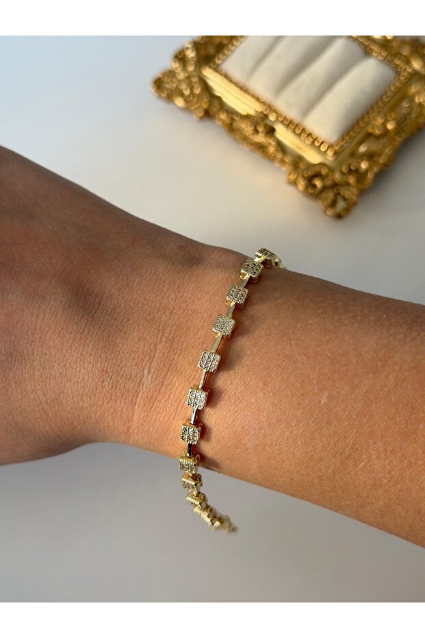 Steel Special Series Zircon Cube Bracelet