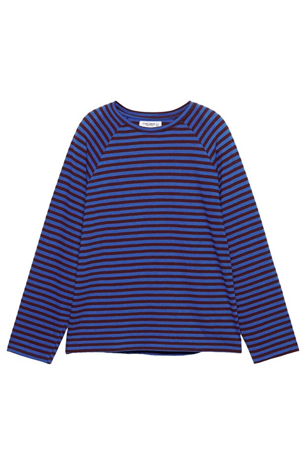 Uzun kollu çizgili tişört - 8