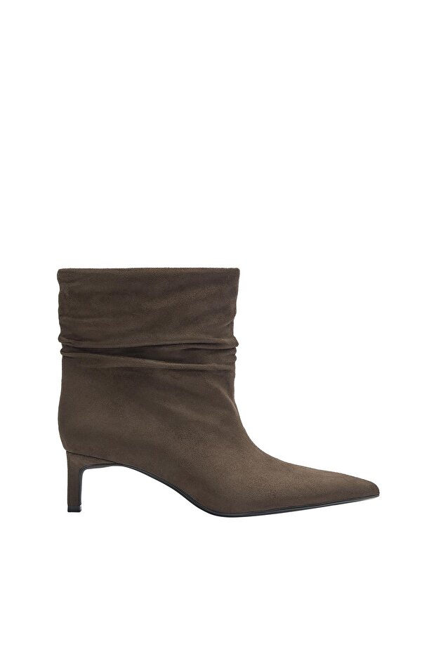 Büzgülü topuklu bot - 7