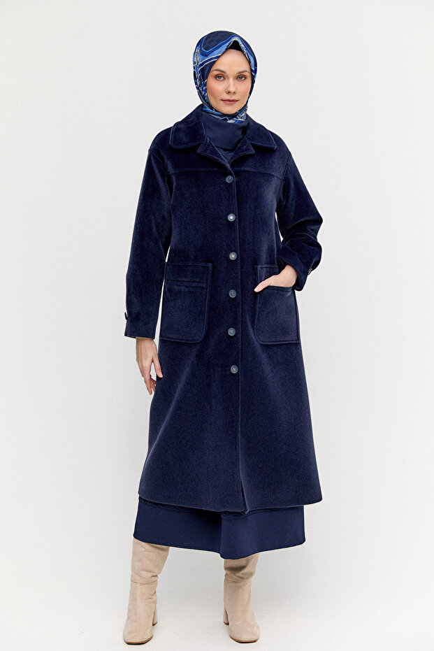 Kaşe Bebe Yaka Kaban - 1