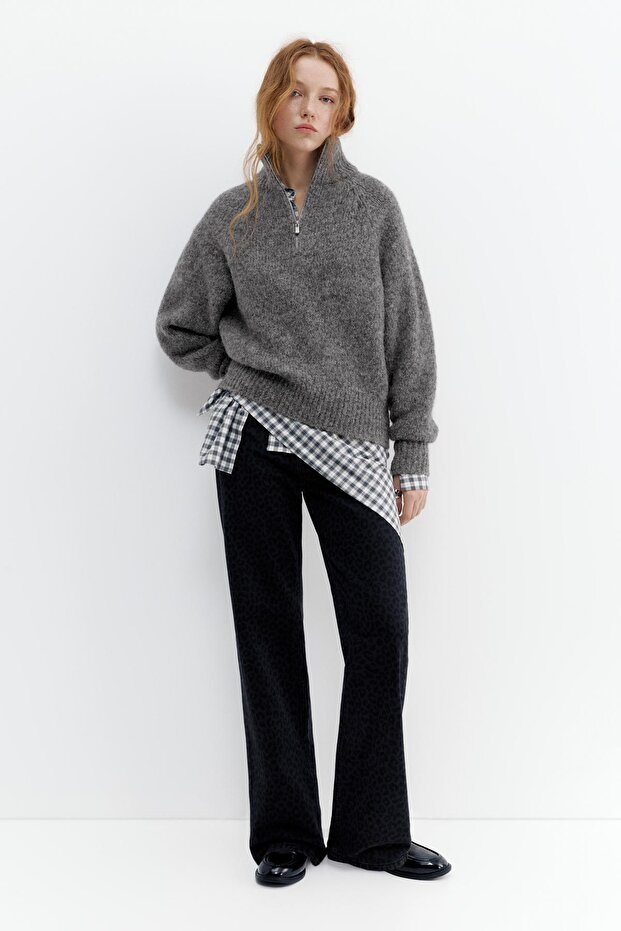 Fermuar yakalı kazak - 3