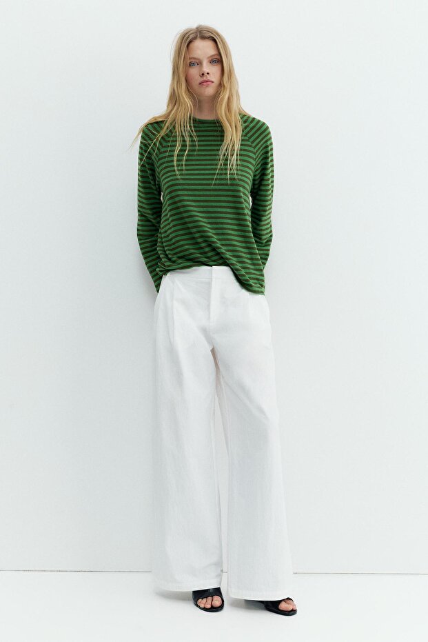 Uzun kollu çizgili tişört - 4