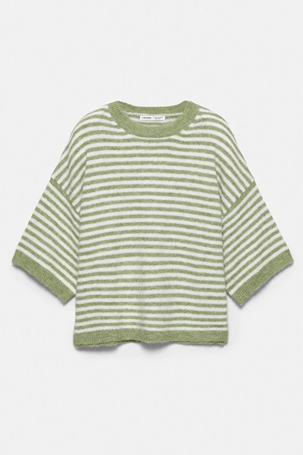 Kısa kollu salaş süveter - 6