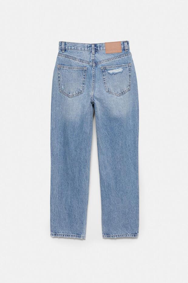 Yırtık mom fit jean - 7