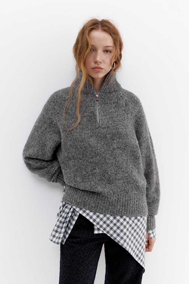 Fermuar yakalı kazak - 2