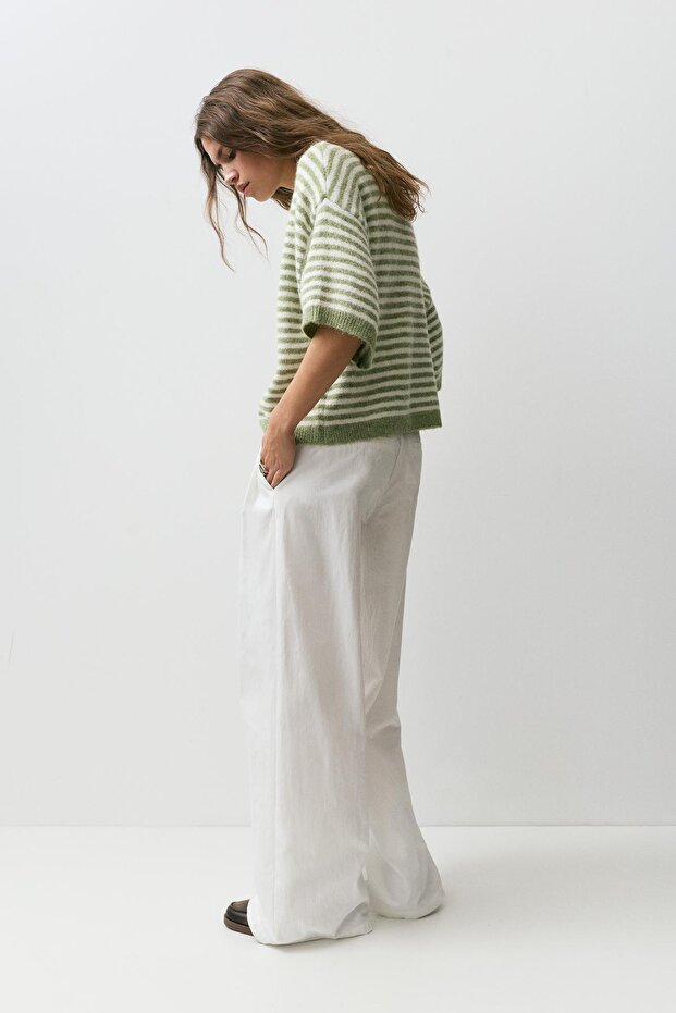 Kısa kollu salaş süveter - 4