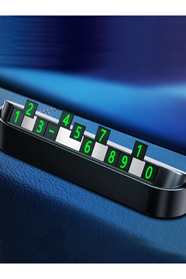 In-Car Number Display - Park Phone Number Sticker with Concealable Open-Close Feature