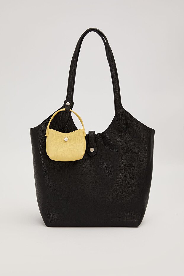 Black Mini Bag Detailed Shoulder Bag