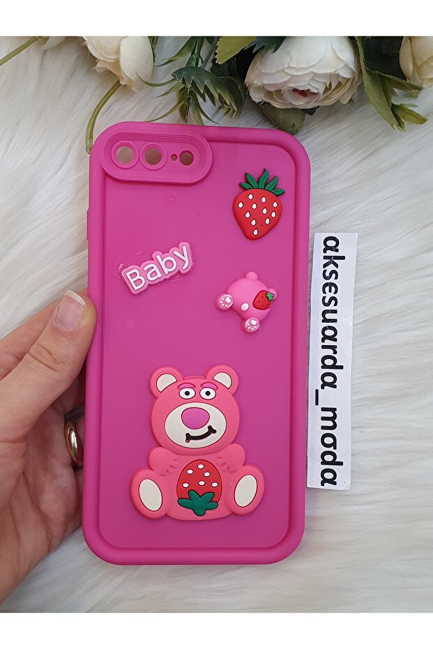 غطاء سيليكون متوافق مع iPhone 7 Plus و 8 Plus مع شكل - 2