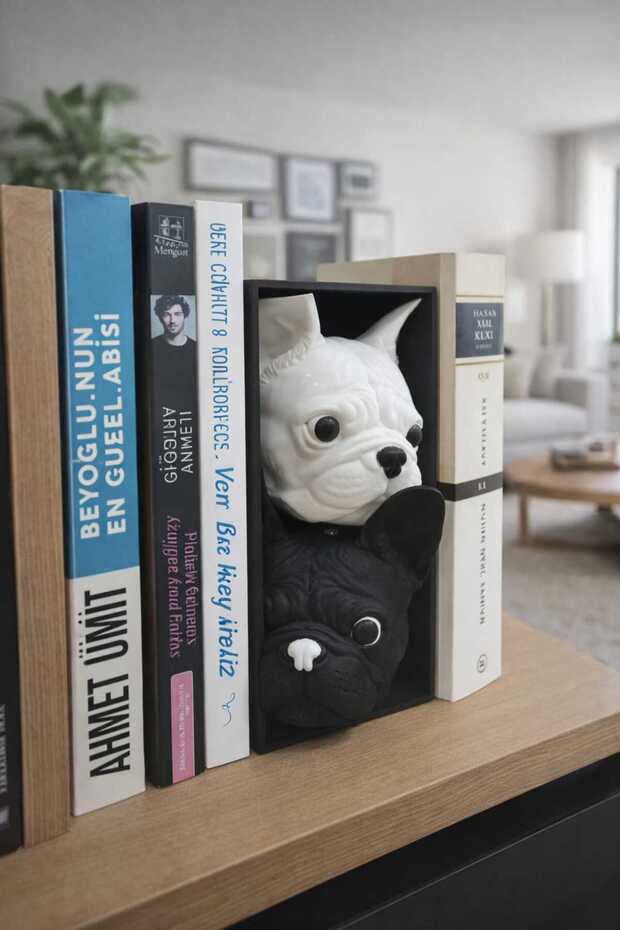 Bull Dog Dog Figurine Book Holder | 3D Printing Pla Filament | Lightweight & Modern Decorative Object