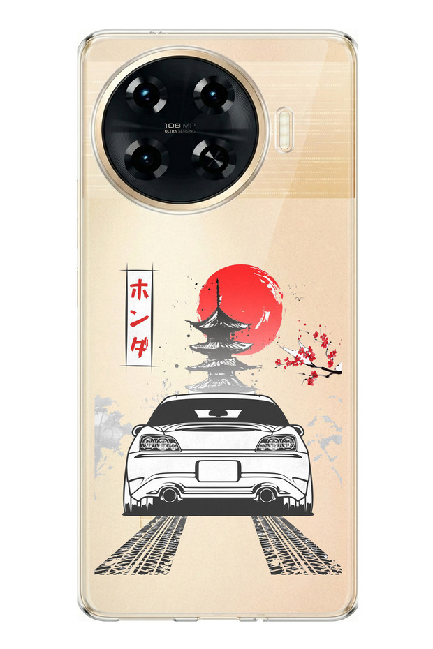 حافظة سيليكون متوافقة مع هاتف Tecno Spark 20 Pro+ Plus بتصميم S2000 مطبوع - 1