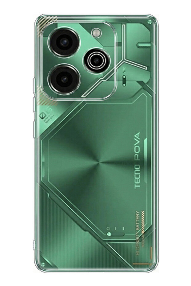 Tecno Pova 6 Pro Compatible Transparent Silicone Case - 1