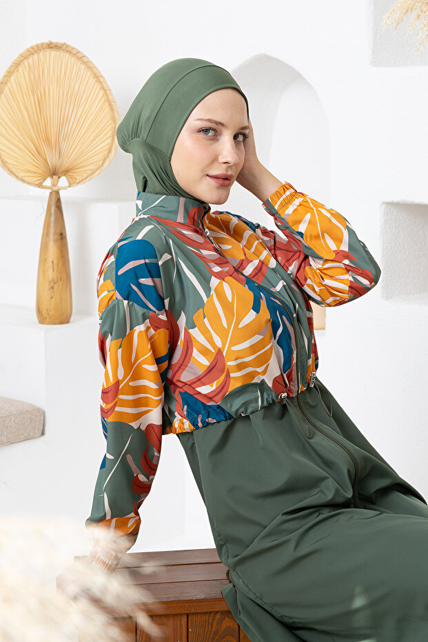 Roland Parachute Lycra Long Sleeve Hijab Swimsuit 2411