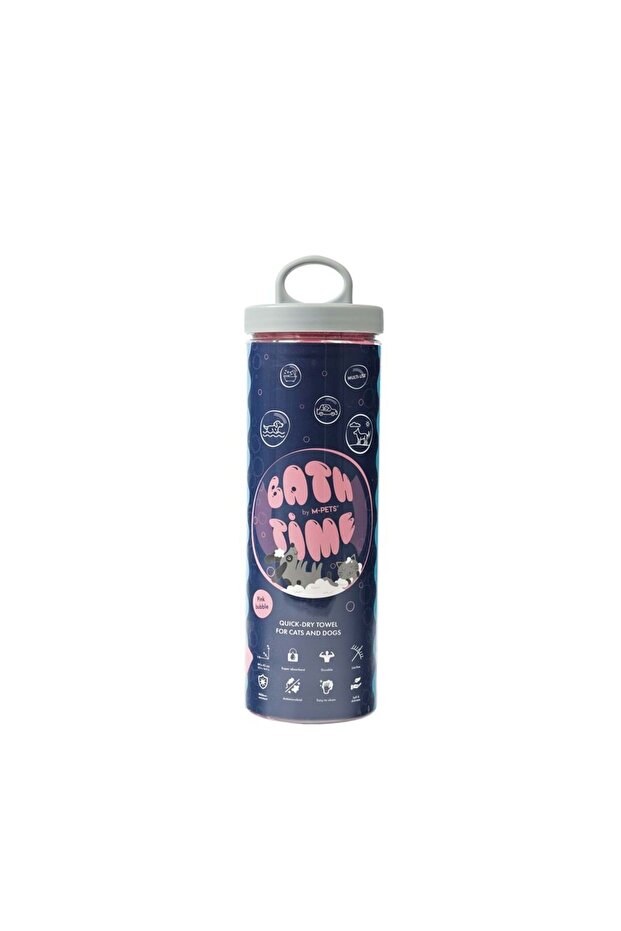 Quick Drying Towel for Cats and Dogs in the Bathroom Pink