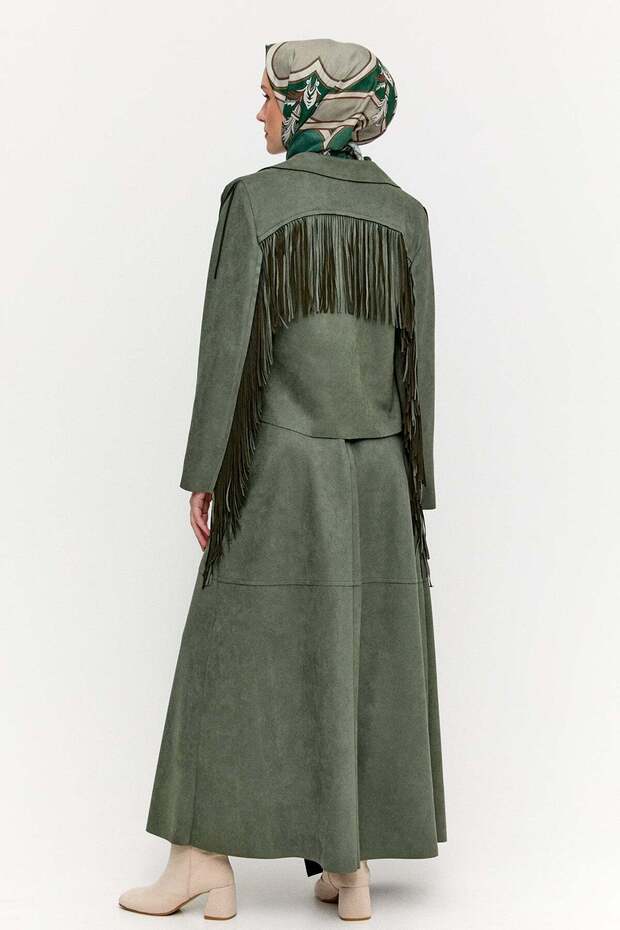 Süet Görünümlü Anvelop Etek - 5