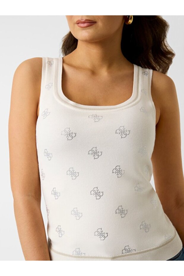 Rhinestones Kadın Triko - 3