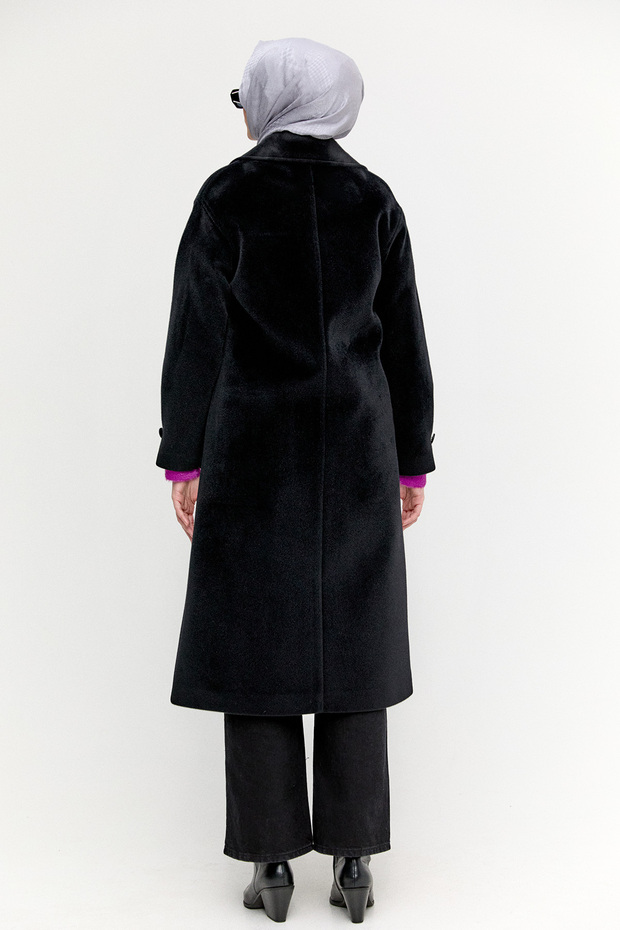 Kaşe Bebe Yaka Kaban - 7