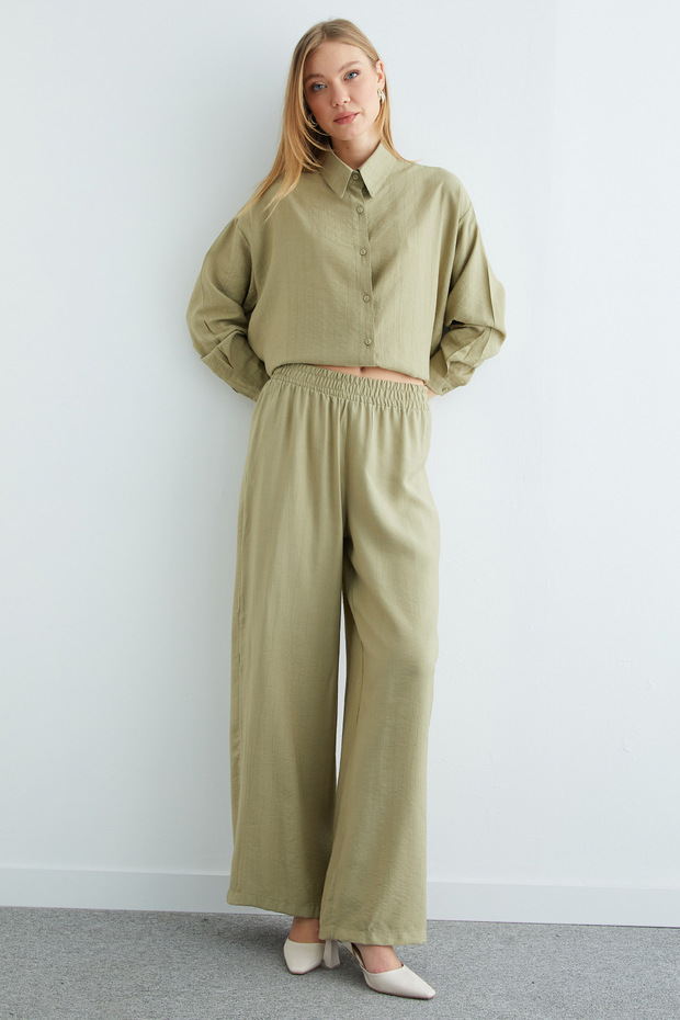 Basic Düğmeli Salaş Krinkıl 2 Li Takım - 6