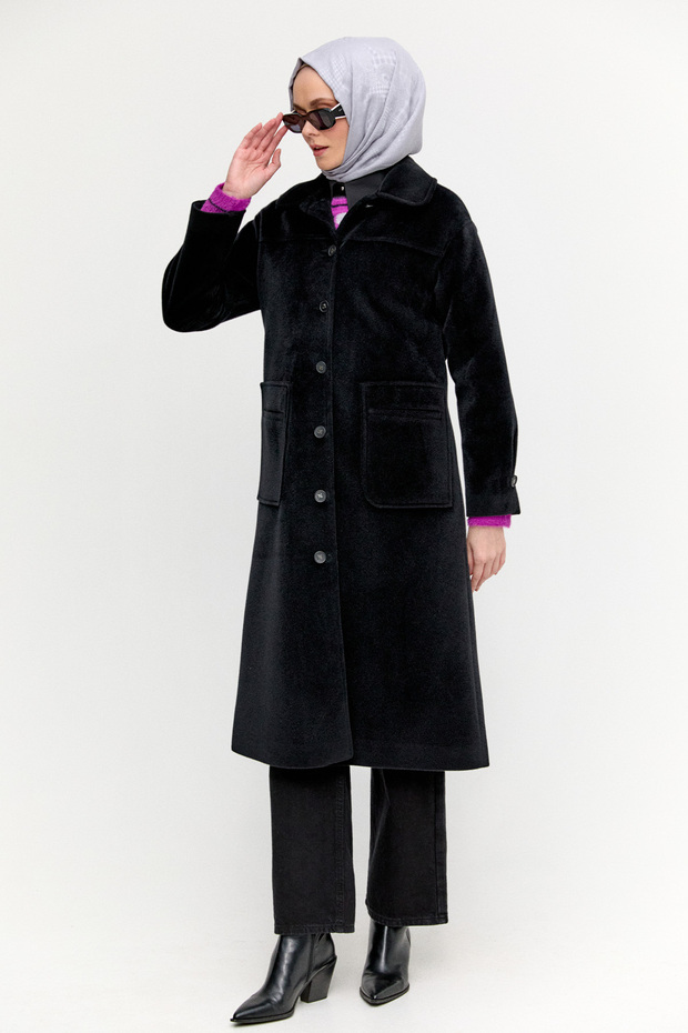 Kaşe Bebe Yaka Kaban - 2