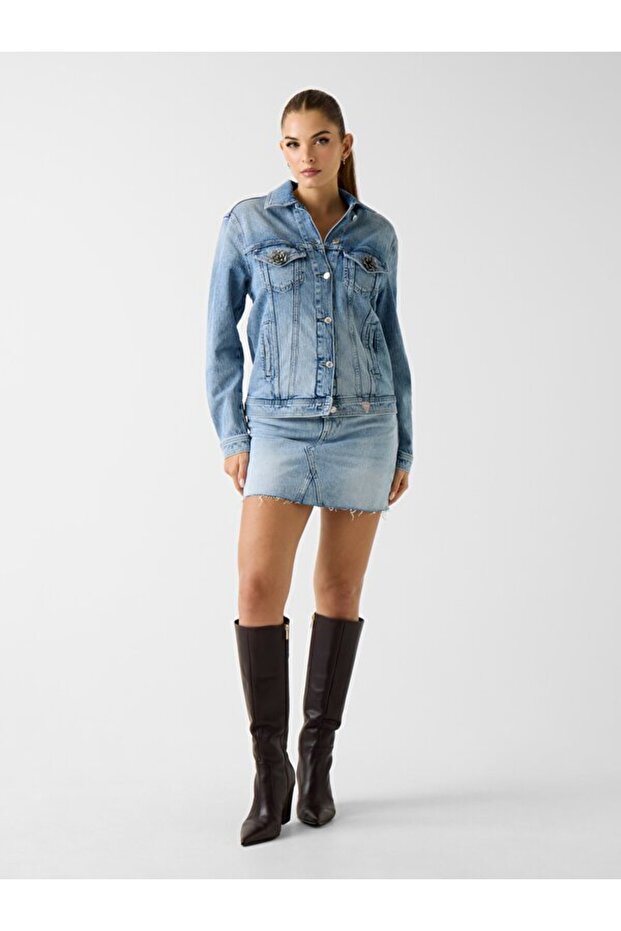 Anna Kadın Denim Ceket - 2