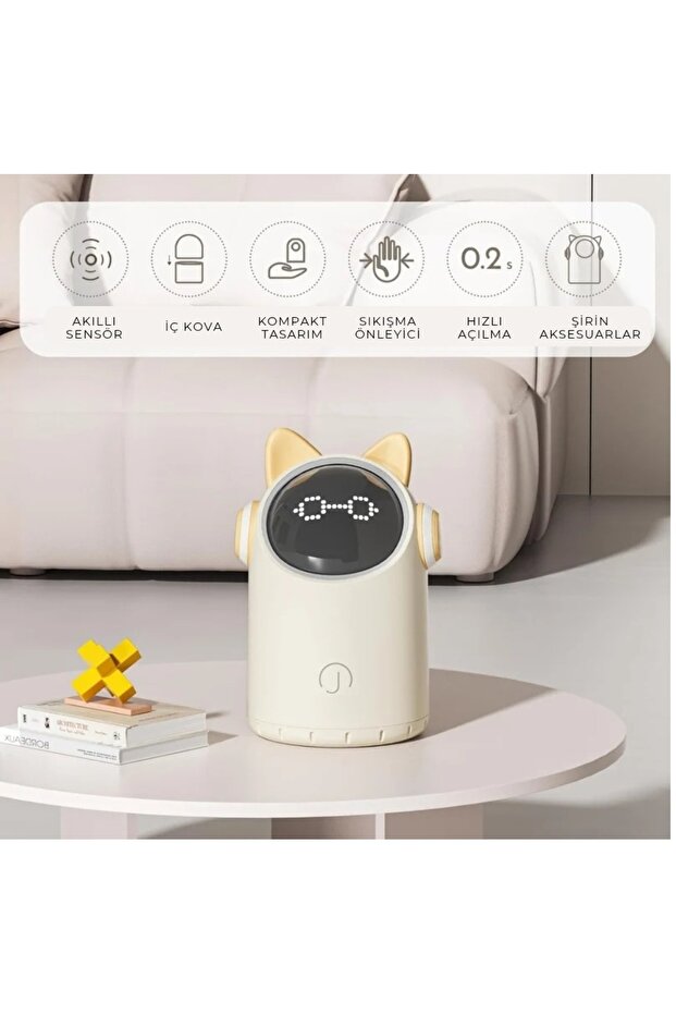 Mini Smart Trash Can (Kitty) 2L - 4