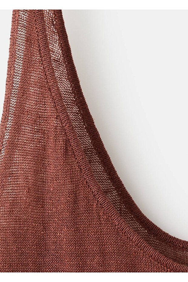 Keten triko elbise - 7