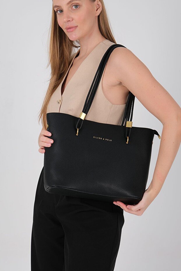 Black - Black Mini Rolax Women's Shoulder Bag Sp1239