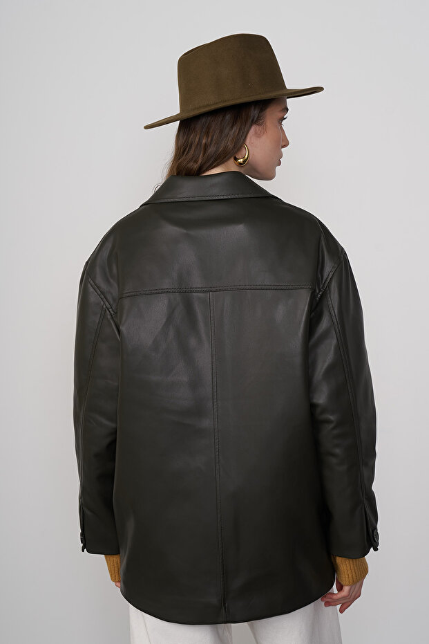 Vintage Deri Ceket - 4