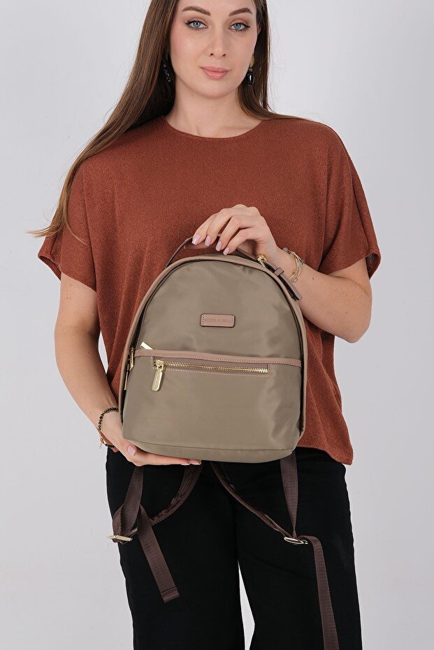 Green - Sand Satin Women's Backpack Sp1212