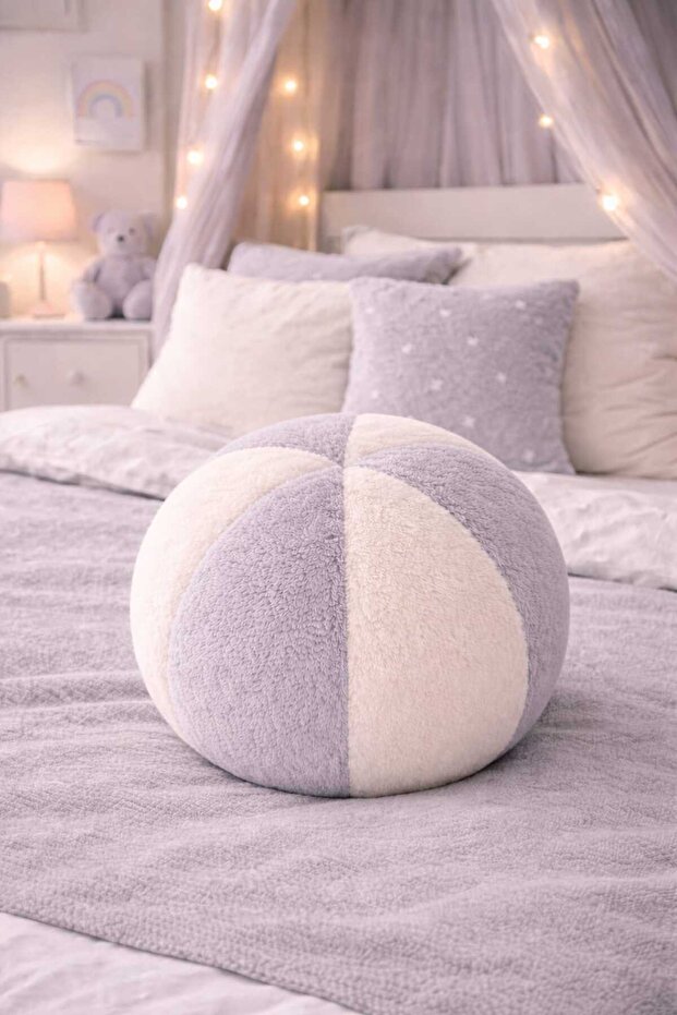 Plush Ball Pillow Welsoft Decorative Throw Pillow Soft Round Cushion Home Decor Stylish Design