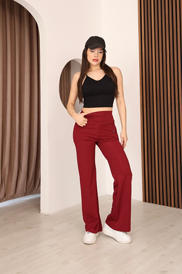 Kadın İspanyol Paça Toparlayan Rahat Tayt - 1
