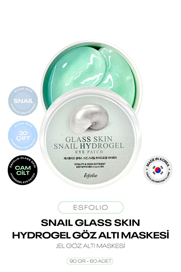 Snail Glass Skin Snail Hydrogel Eye Patch Moisturizing and Repairing Eye Mask