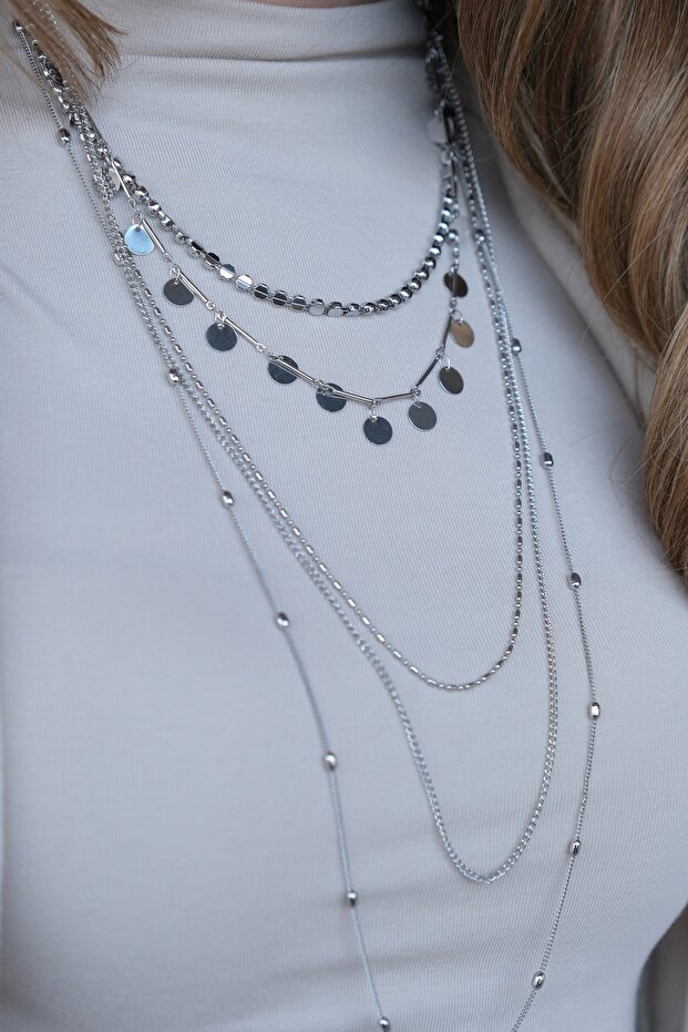 Beşli Set Silver Kolye - 2