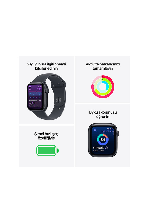 MEPF4TU/A Watch SE 3 GPS + Cellular 44mm Starlight Aluminium Case with Starlight Sport Band - - 3